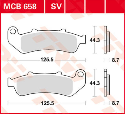 Scheibenbremsbeläge MCB658SV