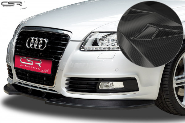 Cup-Spoilerlippe mit ABE für Audi A6 4F S-Line CSL106-C Carbon Look Hochglanz
