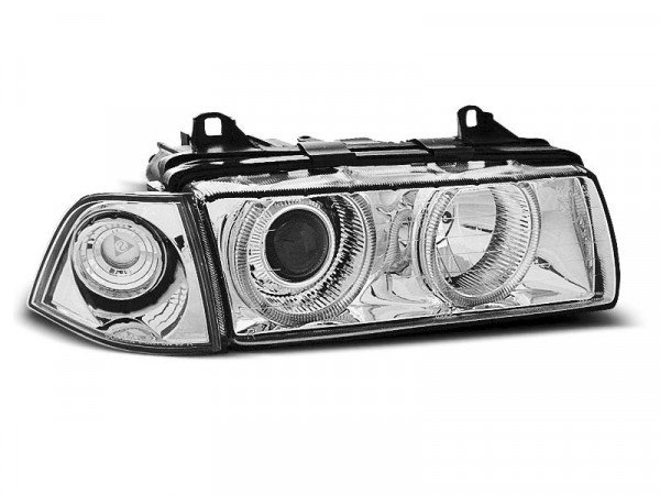 Scheinwerfer Angel Eyes chrom passend für BMW E36 12.90–08.99