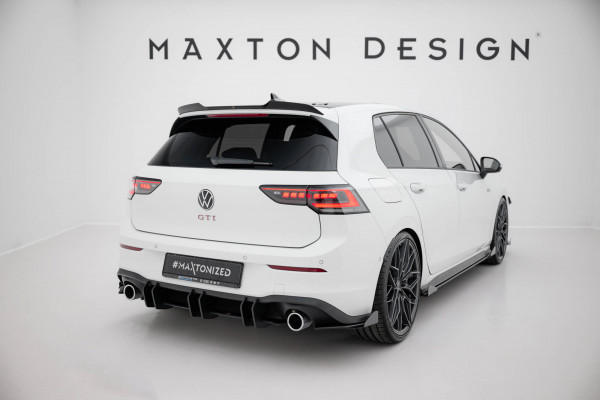 Diffusor Heck Ansatz V.3 Für VW Golf GTI Mk8 Schwarz Hochglanz
