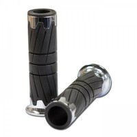 ABS/Gummi-Griffe Glossy 125 mm chrom passend für 22 mm Lenker ABS/Gummi-Griffe Glossy 125 mm chrom passend für 22 mm Lenker