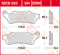 TRW Scheibenbremsbeläge MCB693SRM passend für Honda FJS 600 TRW Scheibenbremsbeläge MCB693SRM passend für Honda FJS 600