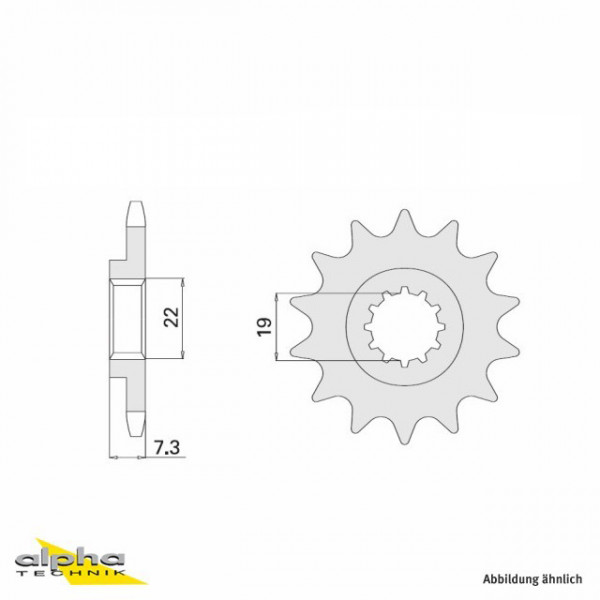 Ritzel 15 Zähne Teilung 520