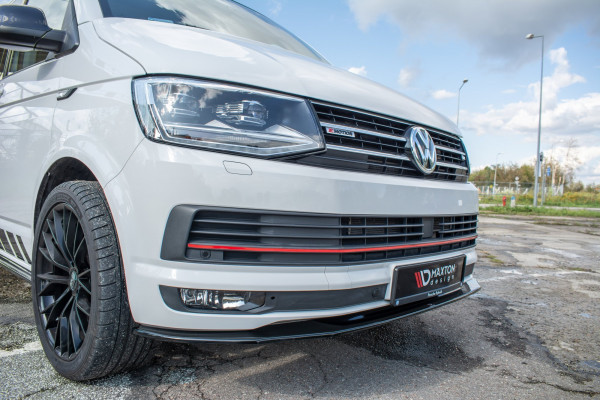 Front Ansatz V.2 Für Volkswagen T6 Schwarz Matt