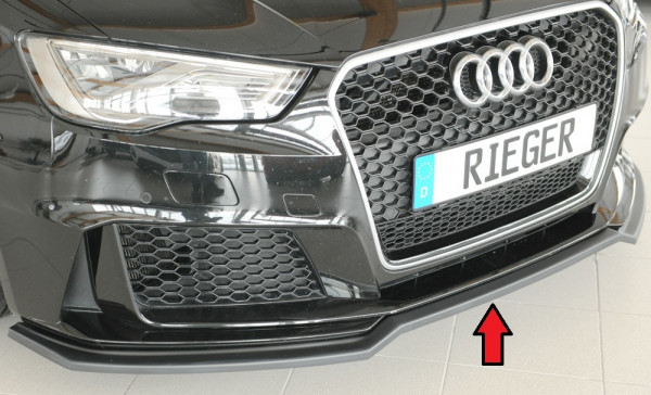 Rieger Spoilerschwert matt schwarz für Audi RS3 (8V) 5-tür. (Sportback 8VA / 8VF) 04.15-01.17 (bis F