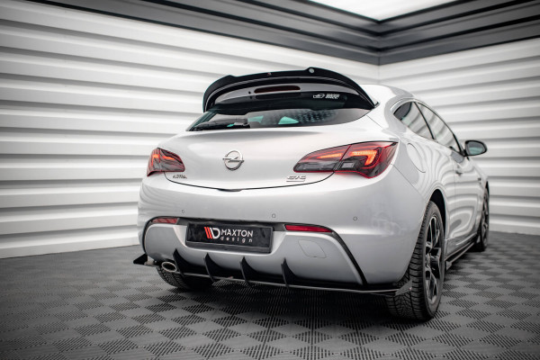 Spoiler CAP Für Opel Astra GTC OPC-Line J Schwarz Hochglanz