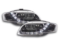 Daylight LED Scheinwerfer Set chrom passend für Audi A4 8E 05-07 Daylight LED Scheinwerfer Set chrom passend für Audi A4 8E 05-07