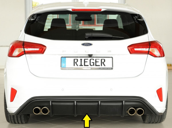 Rieger Heckeinsatz matt schwarz für Ford Focus 4 ST (DEH) 5-tür. (Schrägheck) 06.19-03.22 (bis Facel