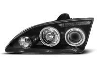 Scheinwerfer Angel Eyes schwarz passend für Ford Focus II 09/04–01/08 Scheinwerfer Angel Eyes schwarz passend für Ford Focus II 09/04–01/08