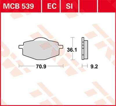 Scheibenbremsbeläge MCB539SI