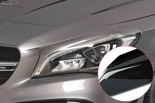 Scheinwerferblenden Glossy für Mercedes Benz CLA C117 X117 SB283-G Schwarz Hochglanz