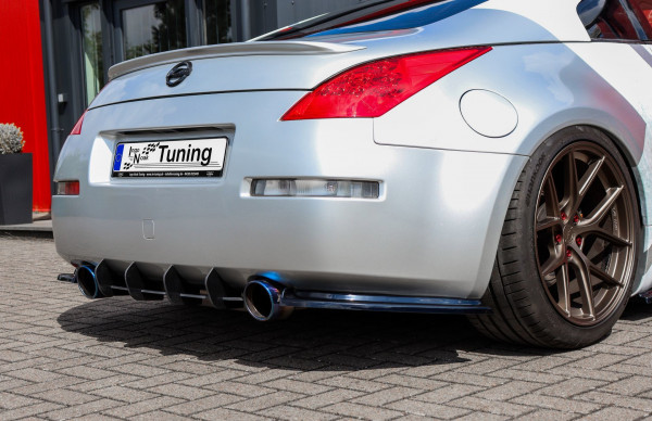 Gefräster Heckansatz mit Finnen aus ABS für Nissan 350Z Coupe+Roadster