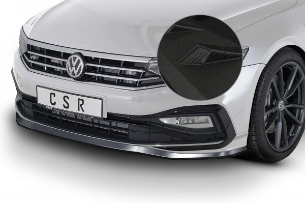 Cup-Spoilerlippe mit ABE für VW Passat B8 Typ 3G CSL362-M Carbon Look Matt