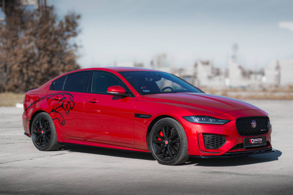 Seitenschweller Ansatz Für Jaguar XE R-Dynamic X760 Facelift Schwarz Hochglanz