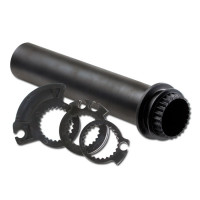 Gasgriff Drehhülse Set mit 3 Zugscheiben ABS schwarz 22mm Gasgriff Drehhülse Set mit 3 Zugscheiben ABS schwarz 22mm