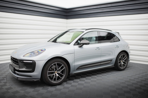 Seitenschweller Ansatz Für Porsche Macan T / GTS Mk1 Facelift 2 Schwarz Hochglanz