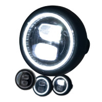 LED-Scheinwerfer "Pearl" 5-3/4" schwarz M8 seitlich E-geprüft LED-Scheinwerfer "Pearl" 5-3/4" schwarz M8 seitlich E-geprüft