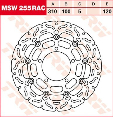 Bremsscheibe schwimmend MSW255RAC