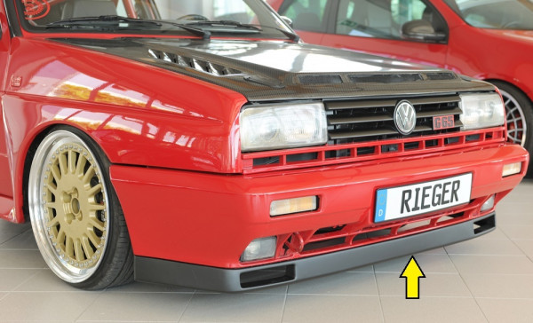 Rieger Spoilerlippe matt schwarz für VW Golf 2 Rallye Golf (19E-299) 89-91
