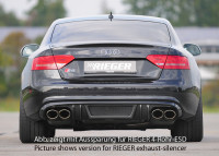Rieger Heckeinsatz carbon look für Audi A5 S5 (B8/B81) Sportback 06.07-07.11 (bis Facelift) Ausführung: Schwarz matt