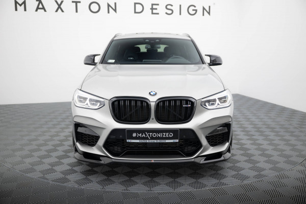 Front Ansatz Für V.2 BMW X4 M F98 Schwarz Hochglanz