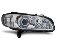 Scheinwerfer passend für Opel Omega B 04.94–08.99 Engelsaugen Chrom Scheinwerfer passend für Opel Omega B 04.94–08.99 Engelsaugen Chrom