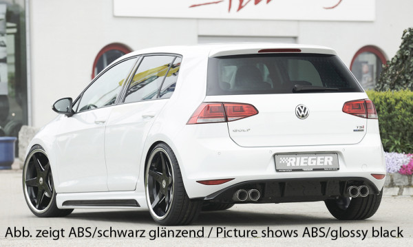 Rieger Heckeinsatz matt schwarz für VW Golf 7 GTI 5-tür. 04.13-12.16 (bis Facelift)
