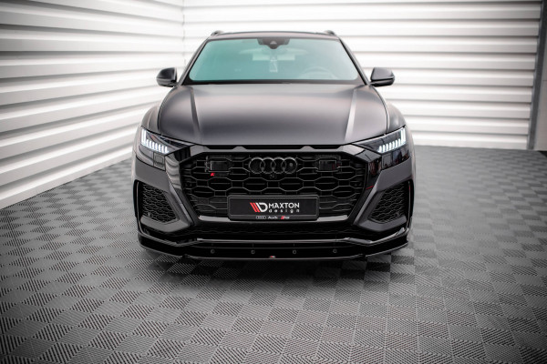 Front Ansatz V.1 Für Audi RSQ8 Mk1 Schwarz Hochglanz