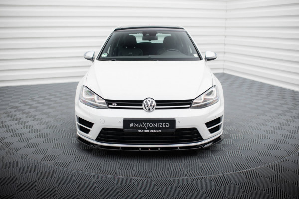 Front Ansatz V.5 Für Volkswagen Golf R / R-Line Mk7 Schwarz Hochglanz