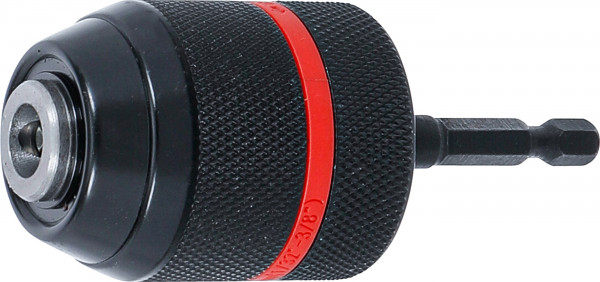 Schnellspannbohrfutter aus Metall 0,8–10 mm mit Außensechskant 6,3 mm (1/4")