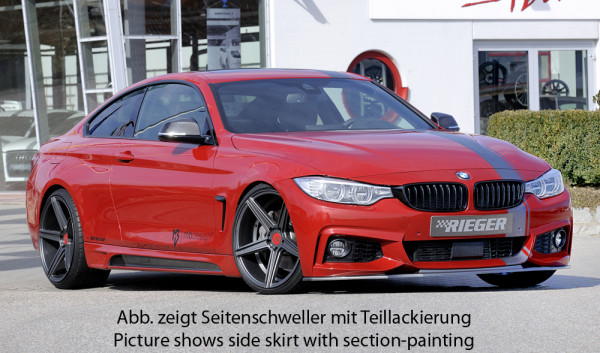 Rieger Seitenschweller rechts matt schwarz für BMW 4er F32 (3C) Coupé (3-tür.) 11.12-06.15 (bis Fa