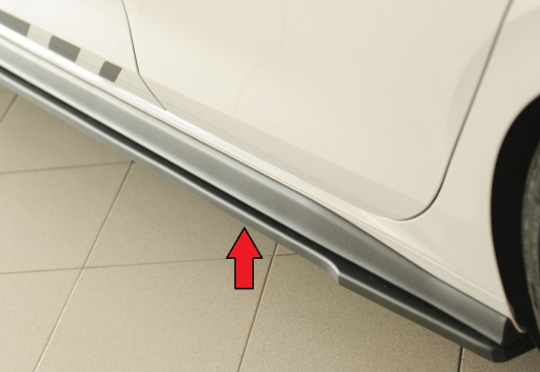 Rieger Seitenschweller links ansatz glanz schwarz für VW Golf 8 GTE 5-tür. 04.24- (ab Facelift)