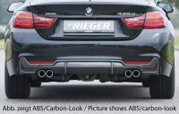 Rieger Heckeinsatz Carbon matt schwarz für BMW 4er F32 (3C) Coupé (3-tür.) 11.12-06.15 (bis Facelif Ausführung: Schwarz matt