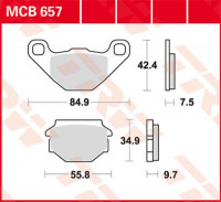 TRW Scheibenbremsbeläge MCB657 passend für Aprilia, Sachs, MZ TRW Scheibenbremsbeläge MCB657 passend für Aprilia, Sachs, MZ