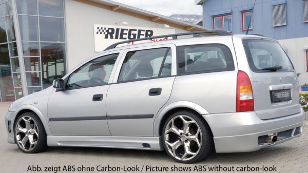 Rieger Seitenschweller rechts carbon look für Opel Astra G Stufenheck