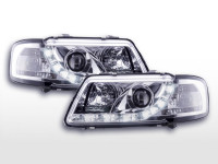 Scheinwerfer Set Daylight LED Tagfahrlicht passend für Audi A3 8L 96-00 chrom Scheinwerfer Set Daylight LED Tagfahrlicht passend für Audi A3 8L 96-00 chrom