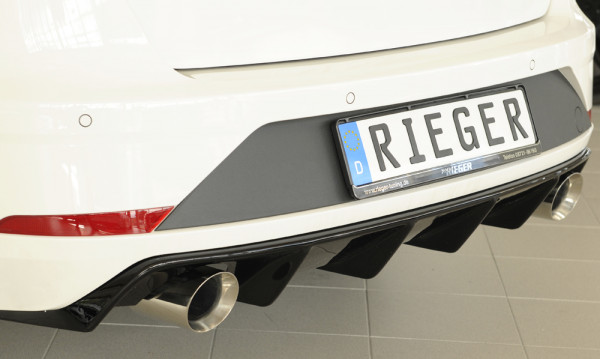 Rieger Heckeinsatz (wie 88135+AHK) glanz schwarz für Seat Leon FR (5F) 5-tür. (ST/Kombi) 01.17- (ab