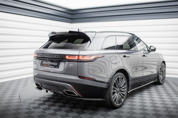 Spoiler CAP Für 3D Land Rover Range Rover Velar R-Dynamic Mk1 Schwarz Hochglanz