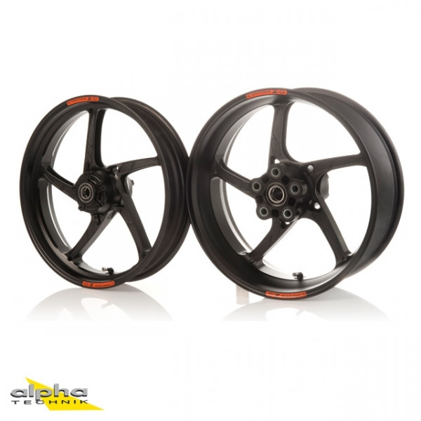 OZ Piega R Aluminium Satz schwarz matt für MV Agusta F3 675 F3 800 Brutale 675 Brutale 800 Rivale 80