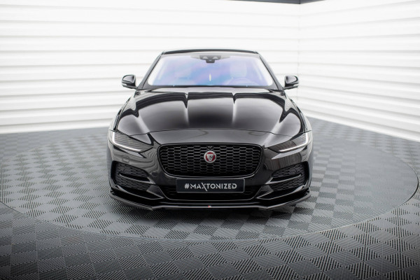 Front Ansatz V.1 Für Jaguar XE X760 Facelift Schwarz Hochglanz