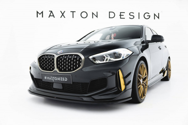 Front Ansatz Für BMW M135i M-Performance F40 Schwarz Hochglanz