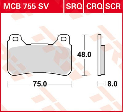 Scheibenbremsbeläge MCB755SRQ