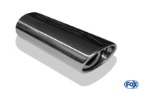 FOX Anschweißendrohr Typ 33 115x85 mm Edelstahl oval 25° abgeschrägt mit Absorber FOX Anschweißendrohr Typ 33 115x85 mm Edelstahl oval 25° abgeschrägt mit Absorber