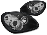 Scheinwerfer Angel Eyes CCFL schwarz passend für Mercedes R170 SLK 04/96–2004 Scheinwerfer Angel Eyes CCFL schwarz passend für Mercedes R170 SLK 04/96–2004