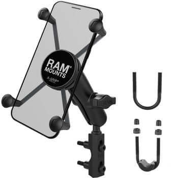 RAM Mounts X-Grip® Motorradhalterung mit Universal Halteklammer für große Smartphones