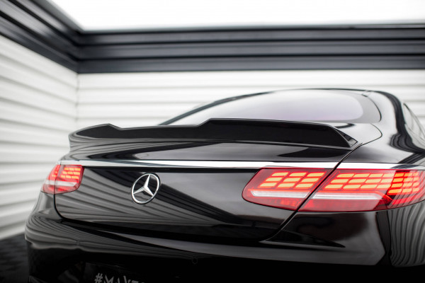 Spoiler CAP Für 3D Mercedes-Benz S Coupe AMG-Line C217 Facelift Schwarz Hochglanz