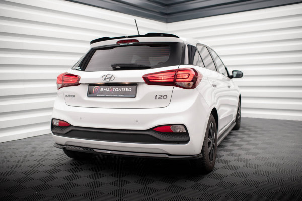 Heckansatz Hyundai I20 Mk2 Facelift Schwarz Hochglanz