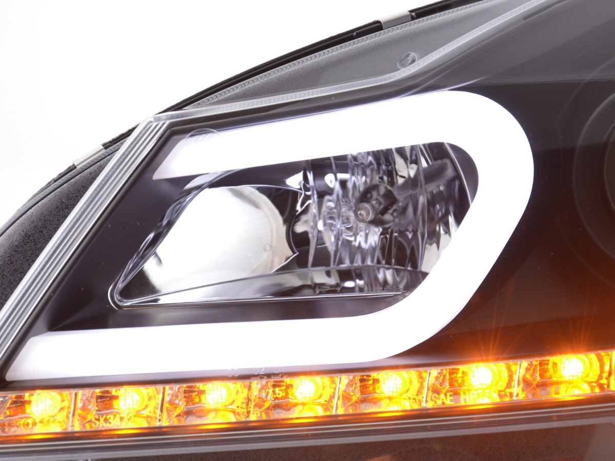 Scheinwerfer Set Daylight LED TFL-Optik Mercedes C-Klasse W204 Bj 11-14 schwarz Scheinwerfer Set Daylight LED TFL-Optik Mercedes C-Klasse W204 Bj 11-14 schwarz