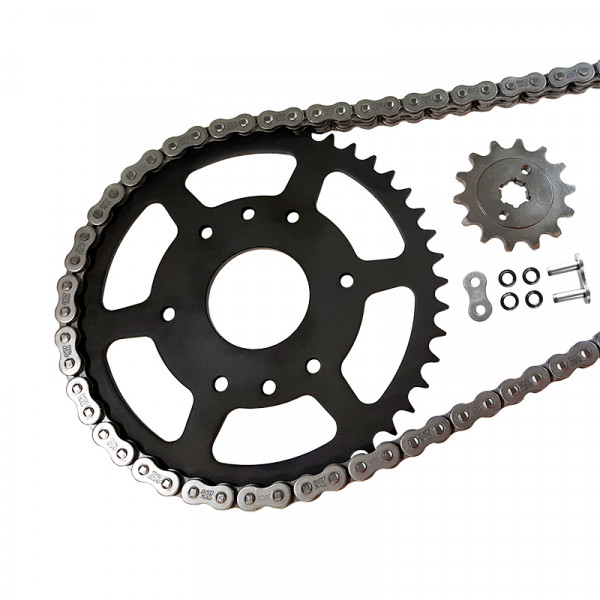 EK-Chain Kettensatz 530 MVXZ-2 für Suzuki LS650 Typ Umbau Riemen auf Kette Farbe Chrom