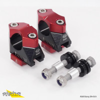 GILLES 2DGT verstellbare Lenkerböcke schwarz/rot passend für Yamaha MT-10 RN45 GILLES 2DGT verstellbare Lenkerböcke schwarz/rot passend für Yamaha MT-10 RN45